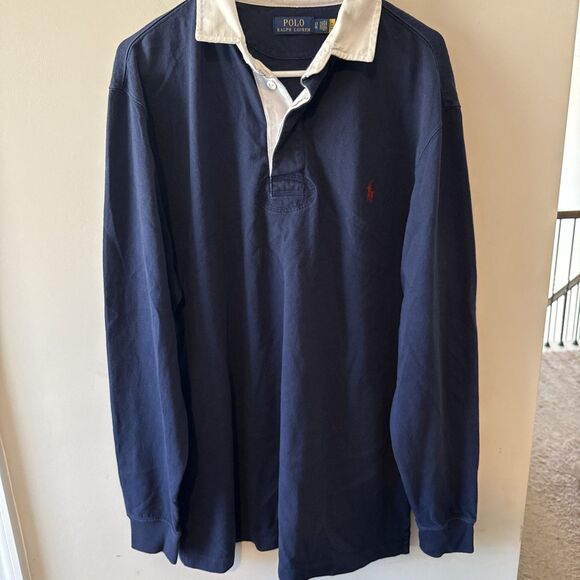Ralph Lauren Other - Polo Ralph Lauren Mens The Iconic Rugby Shirt Navy Blue LT
